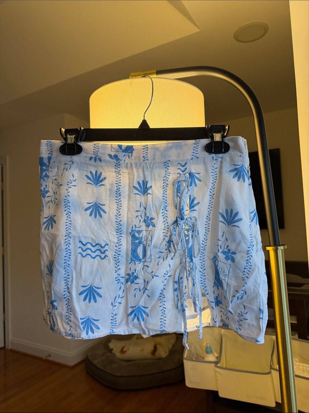 Blue Floral Print Women’s Skort